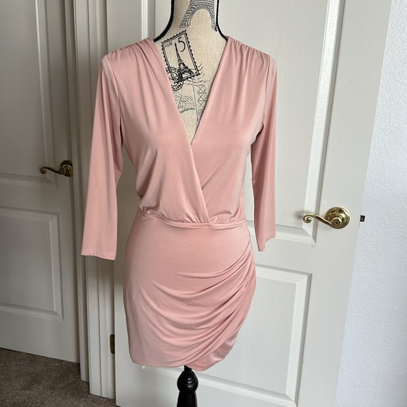 Lovers and Friends LOVE HAPPY DRESS, Pink Mauve, Revolve Bodycon Mini, small - Picture 4 of 14